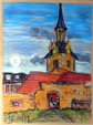 Kirche mit Mauer